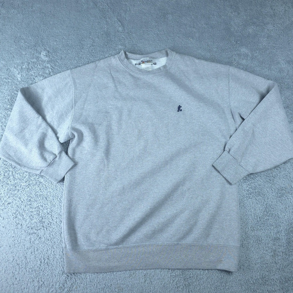 Vintage Walt Disney World Sweatshirt Mens XL Gray Embroidered Mickey Logo USA